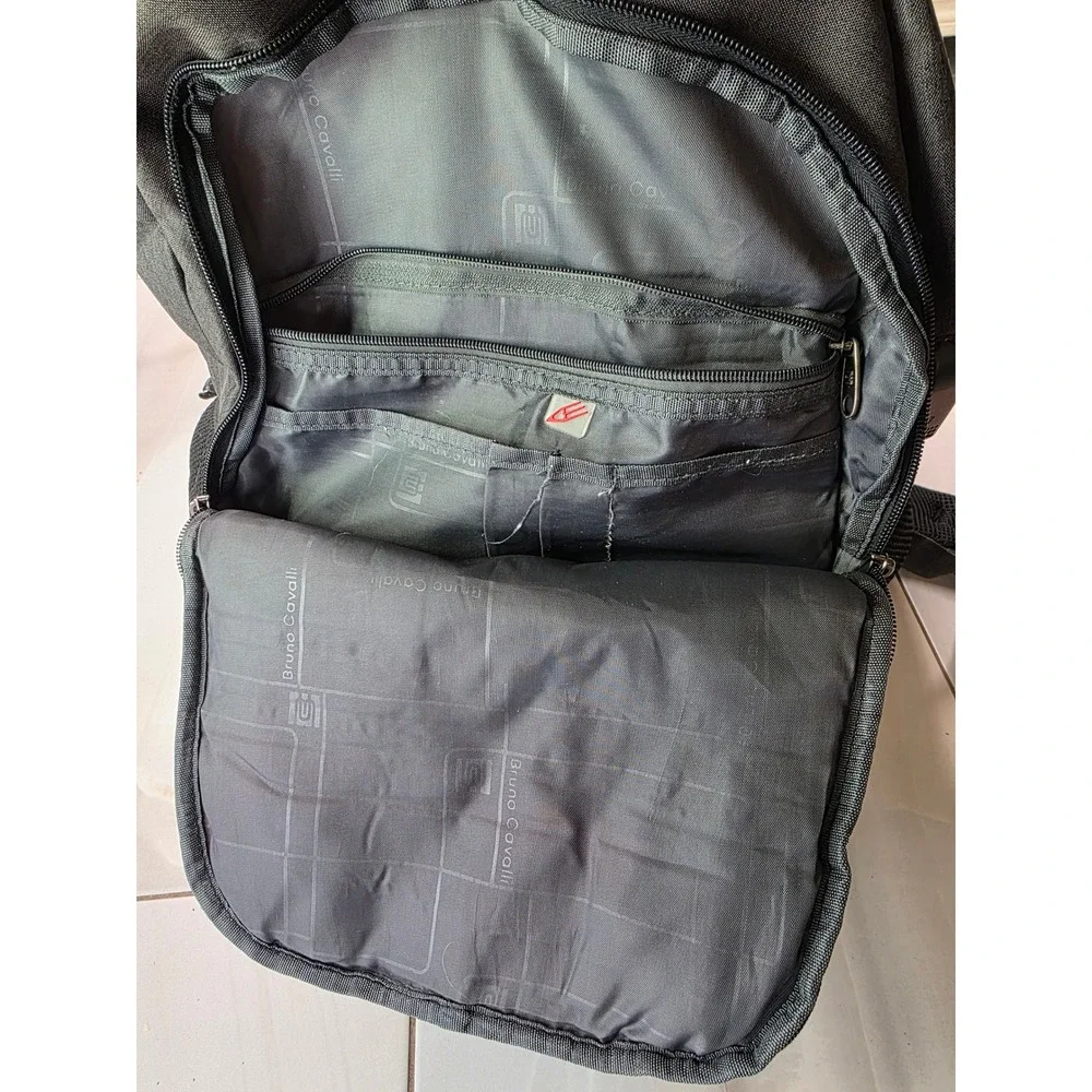 Bruno Cavalli Laptop Backpack‎ Gray Heather USB Charging Port Travel Work Bag P4